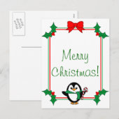 Kerst Pinguïn Ansichtkaart Feestdagenkaart (Voorkant / Achterkant)