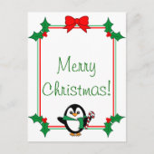 Kerst Pinguïn Ansichtkaart Feestdagenkaart (Voorkant)