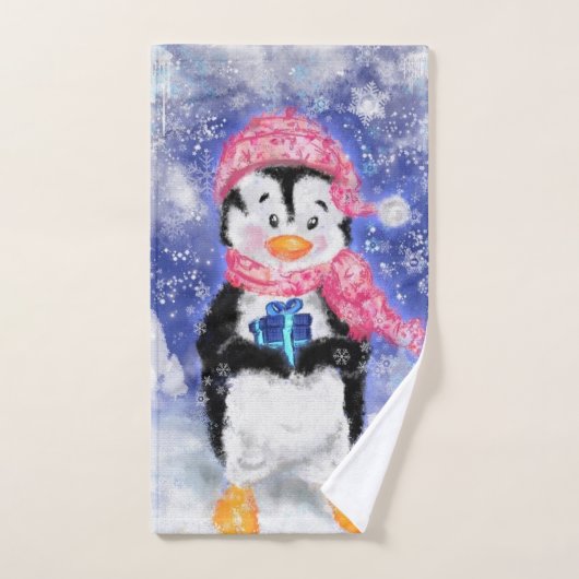 Kerst Pinguïn Badhanddoeken Bad Handdoek (Handdoek)