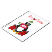 Kerst Pinguïn Boksen Spiraal Notebook Notitieboek (Linkerzijde)