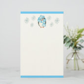 Kerst Pinguïn Briefpapier (Staand voorkant)