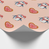 Kerst Pinguïn Cadeaupapier (Hoek)