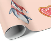 Kerst Pinguïn Cadeaupapier (Rol Hoek)