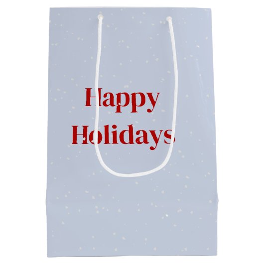 Kerst Pinguïn Dragen van een rode jas Medium Cadeauzakje (Achterkant)