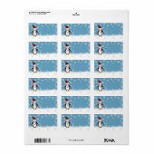 Kerst Pinguïn Gift Labels (Full Sheet)