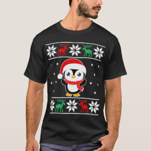 Kerst Pinguïn Grappige Klassieke Lelijke Meisjes J T-shirt