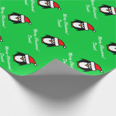 Kerst pinguïn inpakpapier |  (Hoek)