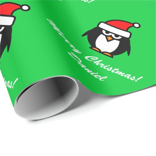 Kerst pinguïn inpakpapier |  (Rol Hoek)