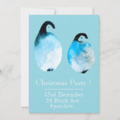 Kerst pinguïn Kerstfeest uitnodiging (Voorkant)