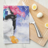 Kerst Pinguïn Keuken Handdoek (Quarter Fold)