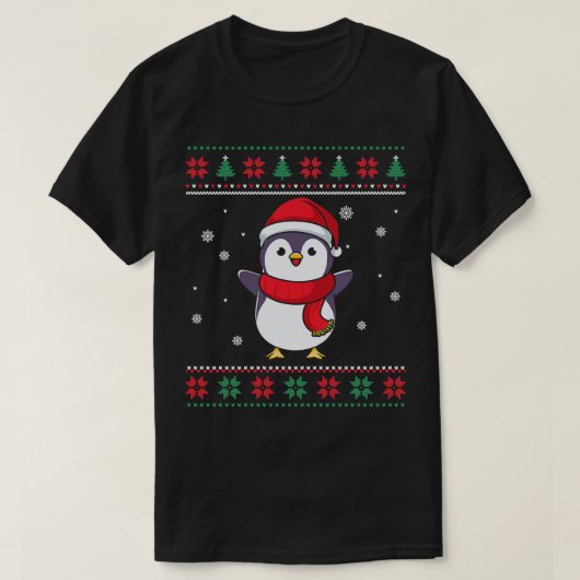 Kerst Pinguïn lelijke kerst trui T-shirt (Design voorkant)