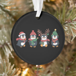 Kerst Pinguïn Liefhebber Schattige Dieren Familie Ornament