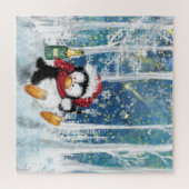 Kerst Pinguïn Puzzel (Horizontaal)