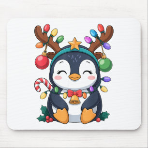 Kerst Pinguïn Rendier Lichtjes Vakantie Dier K Muismat