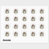Kerst Pinguïn Ronde Stickers (Vel)