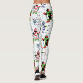 Kerst pinguïn schaatsen leggings (Achterkant)