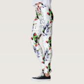 Kerst pinguïn schaatsen leggings (Links)