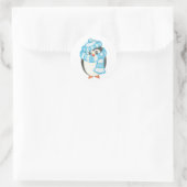 Kerst Pinguïn Sticker (Tas)