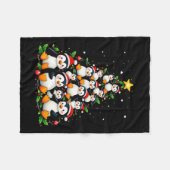 Kerst Pinguïn Tree Schattige Vakantie Dier Fleece Deken (Voorkant (Horizontaal))