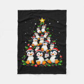 Kerst Pinguïn Tree Schattige Vakantie Dier Fleece Deken (Voorkant)