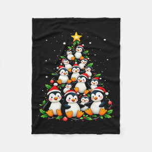 Kerst Pinguïn Tree Schattige Vakantie Dier Fleece Deken
