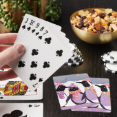 Kerst Pinguïn Vrienden | Winter Waterverf Pokerkaarten (Insitu)