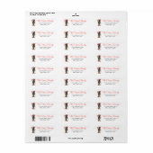 Kerst Pinguïns | Adres Retourlabels Etiket (Full Sheet)
