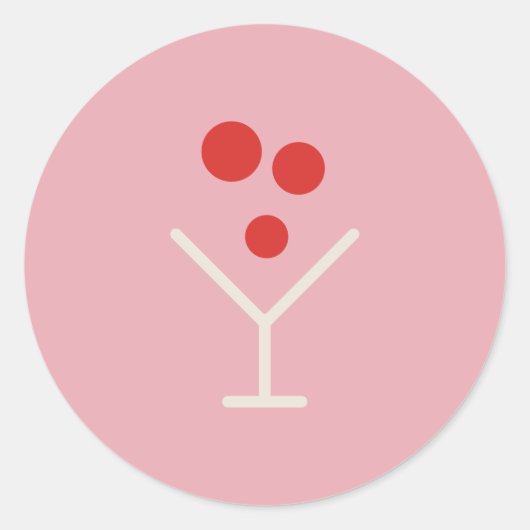Kerst Pink Martini Vakantie Sticker (Voorkant)