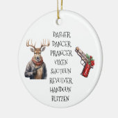 Kerst Pistool Lover Rendieren Namen Keramisch Ornament (Links)