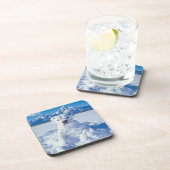 Kerst Pitbull Dog Snowman Bier Onderzetter (Rechterzijde)