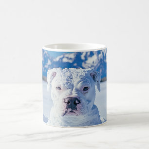 Kerst Pitbull Dog Snowman Koffiemok