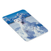 Kerst Pitbull Dog Snowman Magneet (Rechterzijde)