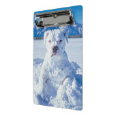 Kerst Pitbull Dog Snowman Mini Klembord (Angled2)