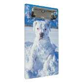 Kerst Pitbull Dog Snowman Mini Klembord (Schuin)