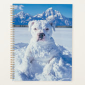 Kerst Pitbull Dog Snowman Planner (Voorkant)