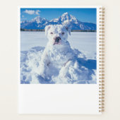 Kerst Pitbull Dog Snowman Planner (Achterkant)