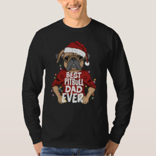 Kerst Pitbull Papa Ever-Design T-shirt