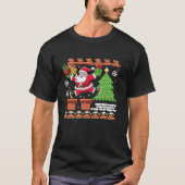 Kerst Pixelvormige Santa Clause Gamer Pixel Art G T-shirt (Voorkant)