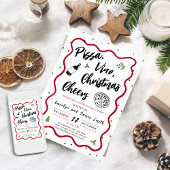 Kerst Pizza en Wijnfeest Kaart