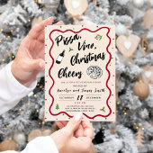 Kerst Pizza en Wijnfeest Kaart