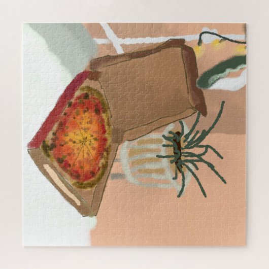 Kerst Pizza Hout Kunst Legpuzzel (Horizontaal)