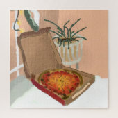 Kerst Pizza Hout Kunst Legpuzzel (Verticaal)
