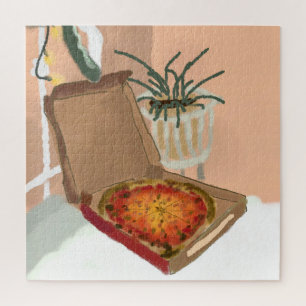 Kerst Pizza Hout Kunst Legpuzzel