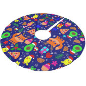 Kerst Pizza Kuiken Vogel Avocado Blauw Kerstboom Rok (Gekanteld)