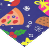 Kerst Pizza Kuiken Vogel Avocado Blauw Tafelkleed (Gekanteld)