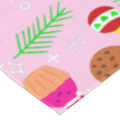 Kerst Pizza Kuiken Vogel avocado roze Tafelkleed (Gekanteld)