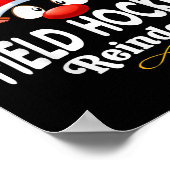 Kerst Pj's Veldhockey Kerstmis Rendier Bijpassend Poster (Hoek)