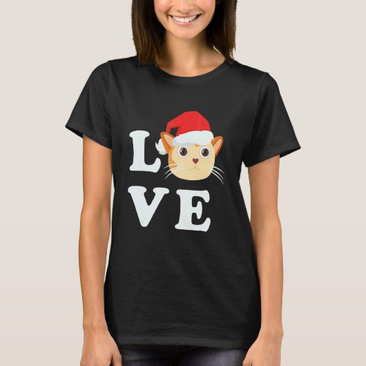 Kerst Pj's voor Kattenliefhebbers Kerstmis T-shirt (Voorkant)