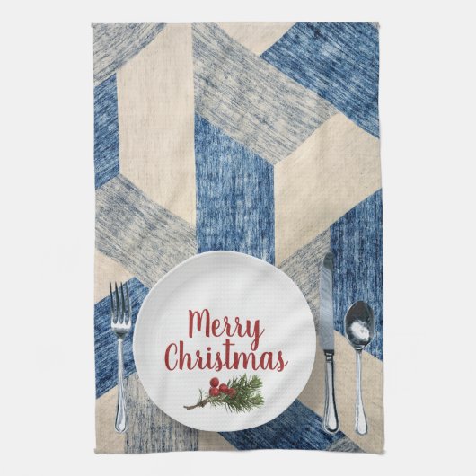 Kerst plaats instelling theedoek (Verticaal)