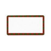 Kerst Plaid Adresetiketten Etiket (Voorkant)